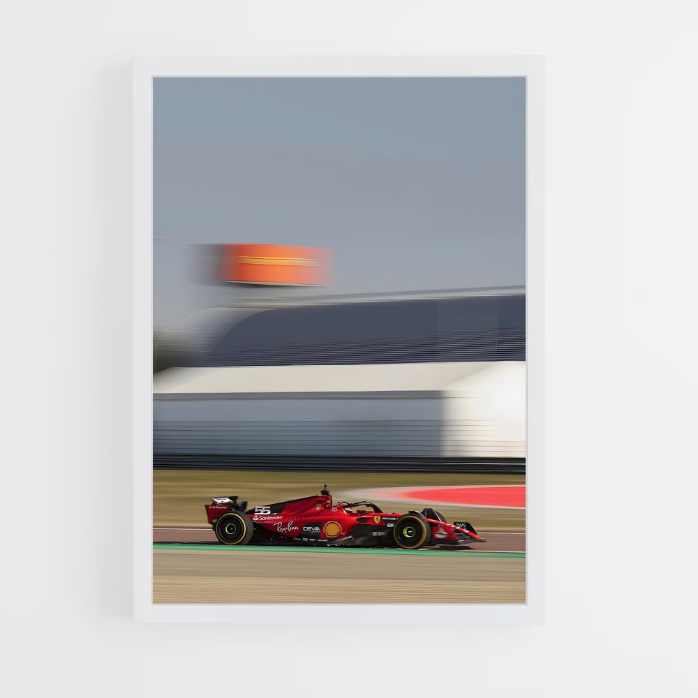 Poster Ferrari Vitesse bitume – affiche Voitures de Formule 1 (vue 3)